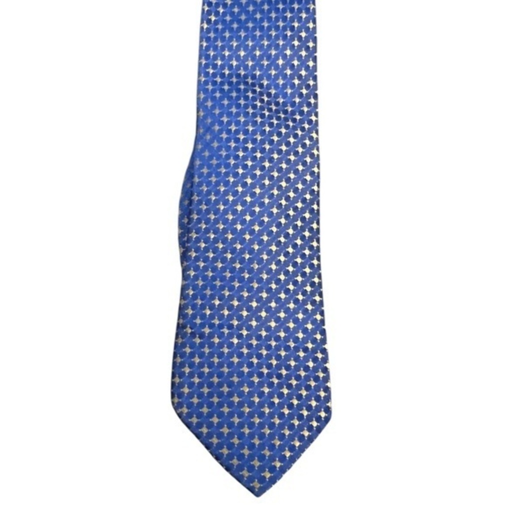 MICHAEL Michael Kors blue & gold geometric silk tie